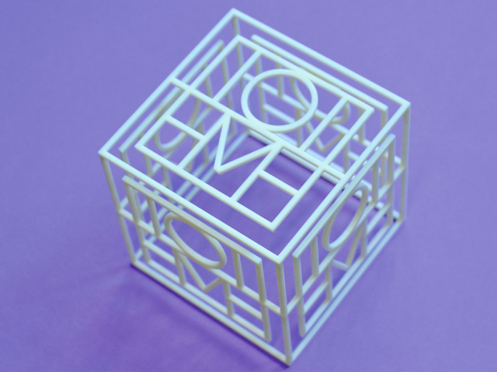 3d printed cube